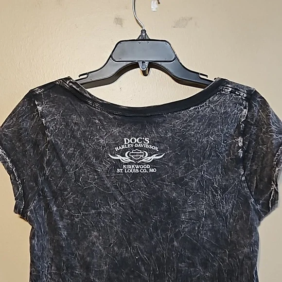 Harley-Davidson Rhinestone Skull T-Shirt - Picture 6 of 8